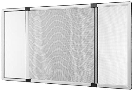Ventanara® Insektenschutz Schiebe Fenster Fliegengitter Mückenschutz (75 x 100 cm, Weiß)