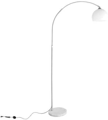 CCLIFE lampada a stelo Lampada ad Arco lampada da terra ad arco altezza Regolabile 130-180 cm con Base in Marmo E27 max. 60 W