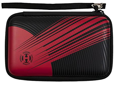 Harrows Darttasche Blaze Pro 6 | Dart Case Dartshalter I Darts Case fasst 6 Darts | für 6 Dartpfeile komplett montiert und Dartzubehör (Feuerrot)
