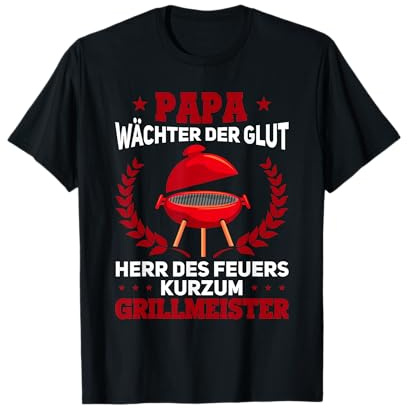 Grill & Barbecue Spruch BBQ Lustiges Papa Grillkönig T-Shirt