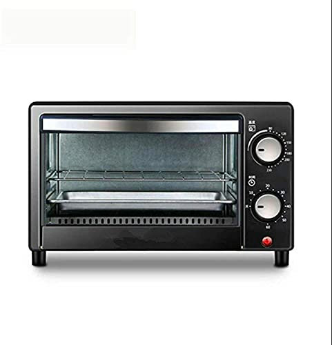 XBSXP Bandeja de Migas extraíble con Puerta de Vidrio Doble para Mini Horno de 12 litros con iluminación Interior, recirculación 3D, freidora de Aire de 800 W