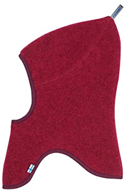Finkid Luola Wool Rot - Vielseitige wärmende Kinder Wollfleece Sturmhaube, Größe M - Farbe Beet Red