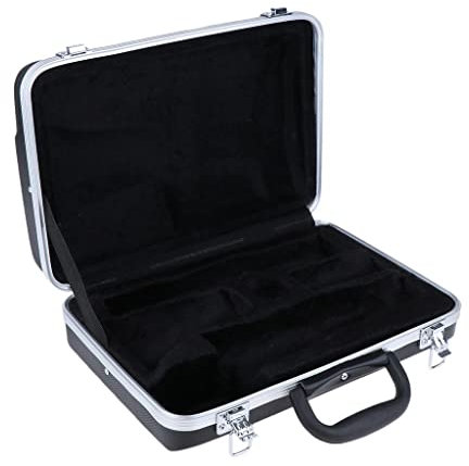 Perfeclan Tragbarer Klarinettenkoffer mit Plüsch Innenausstattung für Performance Black