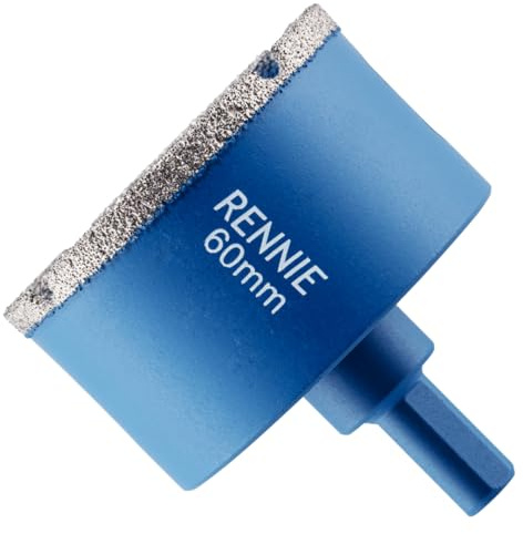 60mm Diamond Hole Saw Drill Bit With Tri Shank For Tiles & Ceramic | Porcelain Tiles Slate Stone Granite Marble Glass. Diamond Core Holesaw / Hole Cutter