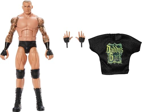 Mattel WWE Elite actionfigur och tillbehör, serie #116, ca 15 cm stor samlarfigur Randy Orton med 25 rörelsepunkter och utbytbara händer, JCJ06