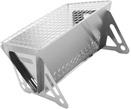 BESPORTBLE Tragbarer Grill Aus Edelstahl Klappbarer Campinggrill Praktischer Outdoor-Grill Leichter Transportabeler Grill Für Wandern Und Zelten Robustes Grillgerät Mit Kocherfunktion
