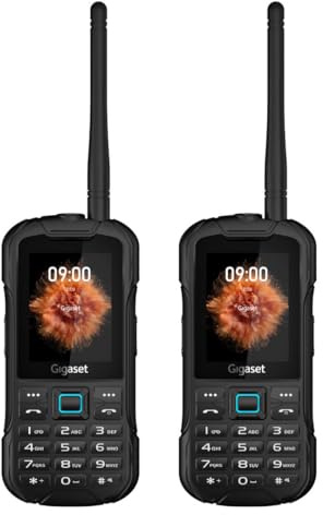 Gigaset GLX8 ACTIVE duo – 2er Set robustes 4G-Outdoor-Tastenhandy – Staub-& wasserdicht IP68 Schutzklasse – Dual SIM ohne Vertrag – 2,4 LCD-Display, (1 Paar) Schwarz/Petrol