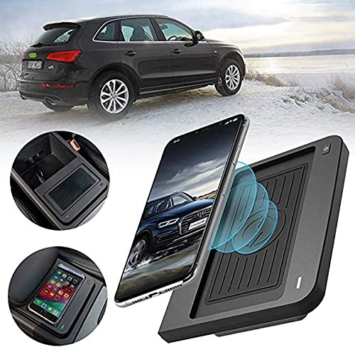 ZJIANHON Car Wireless Charger 10W Qi Quick Charging 3 Coils Phone Pad for Q5 SQ5 2020 2019 2018 Center Console Accessories Panel for 11 / XS/XR/X / 8, S10 / S9 / S8 / Note 10