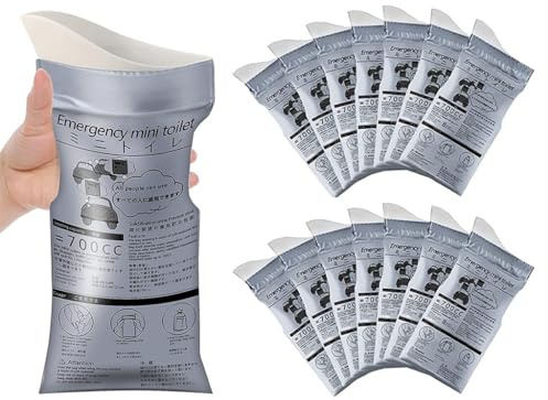 Hitopin Tragbare Natursekt Beutel, 24PCS 700ml Einweg-Urinbeutel für Unterwegs, Urinal Erbrochenes Beutel, Notfall-Pinkelbeutel, für Camping Toiletten, Reisen, Stau, Erbrochene Beutel, Reisetoilette