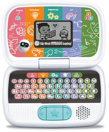 LeapFrog My First STEAM Laptop, Interactive & Educational Toy, Counting & Shapes, Scientific Learning for Children, Suitable for Ages 3, 4, 5+ Years, English Version