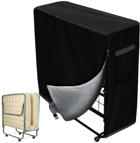 Fällbart täcke förvaringsväska för gästsängar, fällsäng skyddskåpa skydd, svart multifunktionellt sängskydd vattentätt dammsäkert skydd skyddsfodral, 99 x 38 x 114 cm