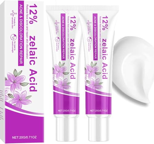 12% Azelaic Acid Serum 2 Stück, Azelainsäure Gesichtsserum, Anti Pickel und Akne Creme Azelainsäure, Gegen Rötungen, Pigmentierung Vermindern, Pickel Creme zur Anti Pickel und Knötchen (40g)