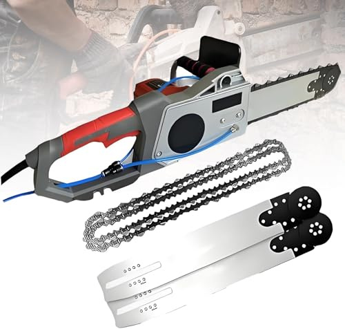 Nicvrea Sierra para Hormigón, Motosierra Eléctrica para Hormigón con Cadena de Diamante de 5800 W/6500 W/6000 RPM, Máquina Ranuradora de Muros Eléctrica con Suministro de Agua Húmeda 480mm