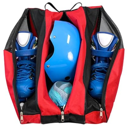 Yidueace Eislauf Schlittschuh Tasche, Mehrlagige Eiskunstlauftasche Mit Verstellbarem Schultergurt, Atmungsaktive Tragetasche Für Kinder Herren Damen Outdoor Ski Ausrüstung Winterschuhe Helm, Für
