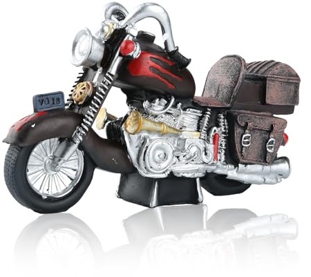 Wasise Motorbike Gifts for Men - Biker Garden Ornaments, Garden Gnomes, Vintage Motorcycle Ornament, Motorbike Accessories, 16x26X7.5CM Funny Park Ornament,Unique Resin Biker Ornaments Decor for Home