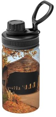 Albany Bouteille d'eau isotherme à double paroi en acier inoxydable pour boissons chaudes et froides 355 ml