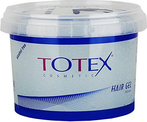 Totex Gel Coiffant Extra Fort 750ml | Gel Coiffant Transparent avec Effet Dur et Brillant | Formule Sans Alcool pour une Tenue Extra Forte | Idéal pour Créer des Coiffures Précises et Lumineuses.