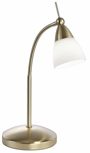 Paul Neuhaus Touchdimmer 1x LED G9 3W Messing matt | Weißes Glas, Flexarm, Klassiker