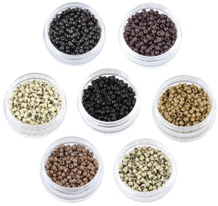 200st/parti Micro silikonringar Nano Ring 3,0 mm för hårförlängning (Blonde)