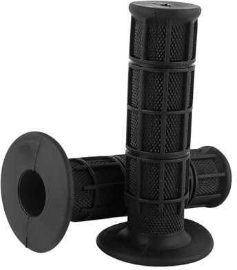 Majatou Silicone Motorbike Handle Bar Grips, Motorcycle Hand Grips, 1 pair of 22/25mm 7/8 Inch Universal Motorbike Handlebar Grips, Motocross Grips with New Black Handles