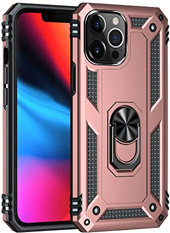 GANYUU La nuova custodia magnetica è adatta per iPhone 13 12 11 Pro Max XR XS Max custodia per telefono (colore: oro rosa, dimensioni: per iPhone 13 Mini)