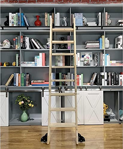 Rollleiter-Schienen-Hardware-Kit für Bibliothek/Loft/Zuhause/Innenbuchhandlung, Schiebetür, Mobile Leiterschiene (Keine Leiter), Schienensystem (Size : 3.3Ft/100Cm) (13Ft/400Cm) It Can Move