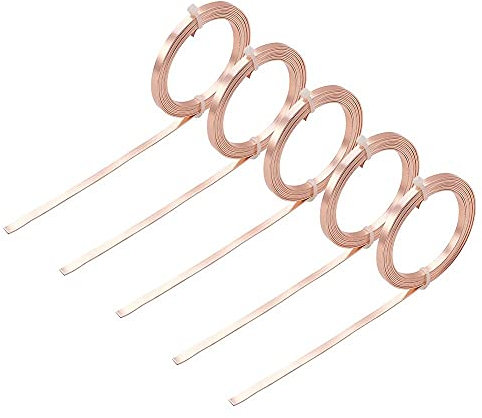 2 m/Rolle, 3 mm/5 mm Flacher Aluminiumdraht for die Schmuckherstellung, DIY Halskette, Armband, Ohrringe. Ungefähr 2 m/Rolle (Color : PeachPuff, Size : 5mm)