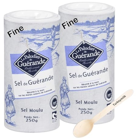 Celtic Sea Saalt Bundle Including 2 Fine La Paludier Sel de Guerande Salt Shakers of 250g Each