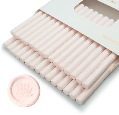 Wachs-Siegel-Stick, Ioggtser 30PCS Mini Klebepistole Wachs-Siegel-Stick für Wachs-Siegel-Stempel, Siegel-Wachs-Sticks für Hochzeit Einladungen, Karten, Umschläge (Sakura Pink)