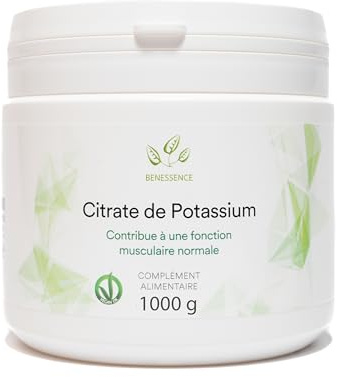 Benessence - Potassio Citrato in Polvere solubile - Maxi formato 1000 g - 500 Giorni di Integrazione