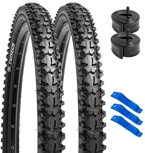 YunSCM 2PCS 26 Zoll Mountainbike Reifen 26x2.125/57-559 Kompatibel mit 26x2.10 26x2.125 26x2.25 Off Road Bike City Bikes Reifen