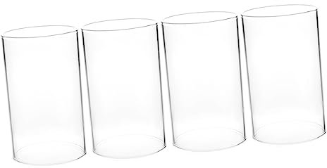 VICASKY 4pièces Abat-Jour Verre Transparent pour Bougie Aromatique Lot de Couvercles Décoratifs pour Mariage Et Décoration Intérieure