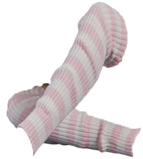 FANSU 50cm Stulpen Damen Leg Warmers Beinwärmer Frauen Winter Legwarmers Verdicken Bein Stulpen Mädchen für Tanz, Ballett, Fitness, Yoga (Rosa weiß,3 Paare)