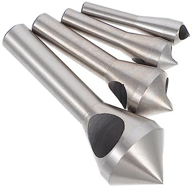 Veemoon 4pcs Internal Chip Removal Chamfer Tool Deburring Bit for Steel Aluminum Workpieces Pipe Deburring