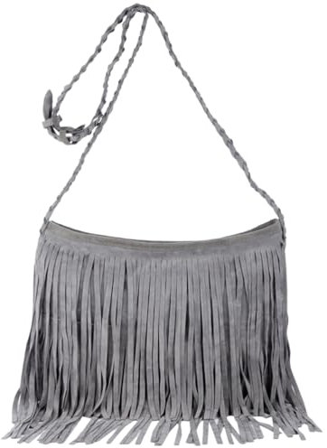 PACKOVE Fransen Umhängetasche Für Damen Stylische Schultertasche Mit Großem Innenraum Für Handy Schlüssel Und Lippenstift Für Alltag Reisen Und Feiern Modisches Design Mit Quasten