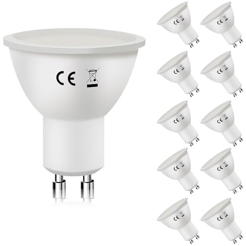 Kowanie GU10 LED Warmweiss 6W Leuchtmittel Lampe Ersetzt 60W Glühbirne 3000K Warmweiß Energiesparlampe Abstrahlwinkel 110° Spot Birne Reflektor Glühlampen Strahler Spot LED GU10 Nicht Dimmbar 10 pack
