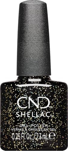 CND Shellac UV-Nagellack Opulent Onyx - Nr. 483 schwarz glitzer - Original CND - Gellack - Nageldesign - Queen Tessential collection