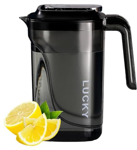 Dispensador de agua para frigorífico, botella de agua para frigorífico, botella de agua de 2200 ml apta para alimentos para el frigorífico, recipiente de agua que ahorra espacio para la