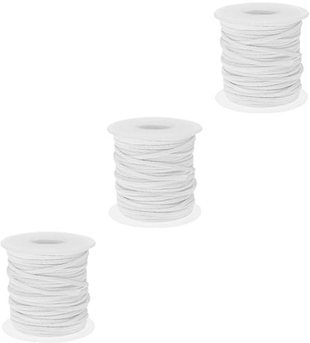 HAPINARY 3rollen Roll Baumwoll-kerzenwachs Dochte Geflochten Für Kerzenherstellung Rauchfrei Stränge Für Säulen Und Taper Einfach Anzuwenden