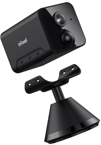 ieGeek Überwachungskamera Innen Mini Kamera: 2.4GHz Kamera Überwachung Innen mit Akku, WiFi Camera Live Übertragung Handy, Kabellose Überwachungskamera mit 15M Nachtsicht, PIR-Bewegungserkennung