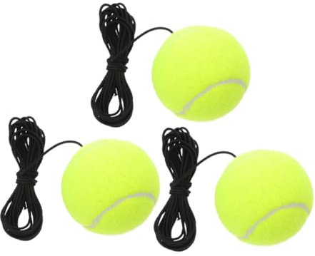TOKIDNY Tennis Trainingsball Reboundball Mit Schnur 3 Stück-Pack Leichtes Chemiefasermaterial Einzelspieler Übungsball Für Drinnen Und Draußen Anfänger Trainingsgerät
