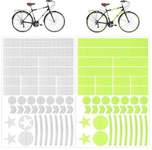 84 Stück Reflektoren Kleidung Speichenreflektoren Fahrradreflektoren Kinder Reflektoren Fahrrad Reflektoren Kinderwagen Reflektorband Sticker Kinder Katzenaugen Fahrrad Reflektoren Aufkleber（2 Farben)