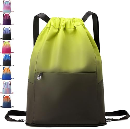 AUNGKWANG Niños Mochila de Fitness, Mochila Deportiva, Deportiva Impermeable Bolsa de Playa, Bolsa de Deporte, Mochila Cuerdas para Mujer Hombre, para Compras Deporte Viaje