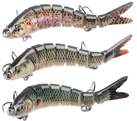 APIELE Kunstköder, Angelköder, Fischköder, Wobbler Hecht Köder, für Zander Barsch Forellen Swimbait, Süßwasser Salzwasser Angelausrüstung Angeln Geschenk
