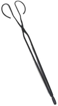 BBQ Home Feuerzange, Langer Griff, Flacher Müllsammler, Handzange aus Eisen, Reinigungsordner, Grillkohleklemme (48,5 cm) (eine Farbe: 47,5 cm)