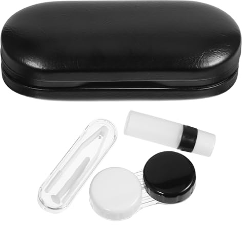 WATIIFUFU Estuche para Lentes de Contacto de Doble Organizador de Lentes Cosméticos Caja para Guardar de Contacto para Llevar Viajes o Usar Casa