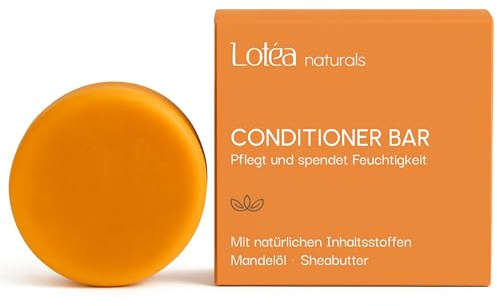 Lotéa Naturals Conditioner Bar Pfirsich – Pflegende Haarspülung ohne Silikone, Parabene & Plastik | Feste Spülung für Damen & Herren – 50 g