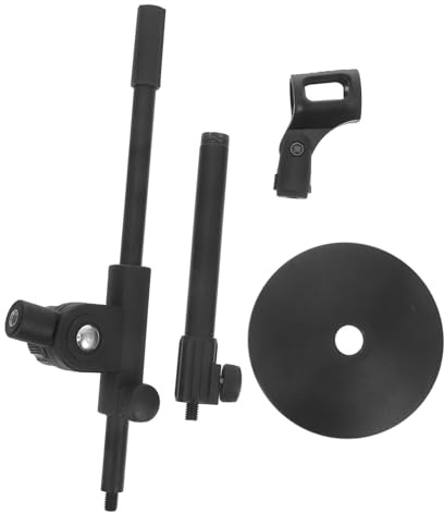 Supvox Mikrofonständer mit Verstellbarer Tischmikrofonhalterung Teleskop-mikrofonständer mit Mikrofonklemme für Heimstudios und Streaming