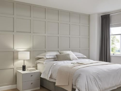 edecks MDF Wall Panelling Kit - 6 Pack - Not Primed - 1200mm x 63mm x 9mm - Slim Half Height MDF Wall Panels for Decorative Interior Features Walls, DIY Panelling & Home Renovation