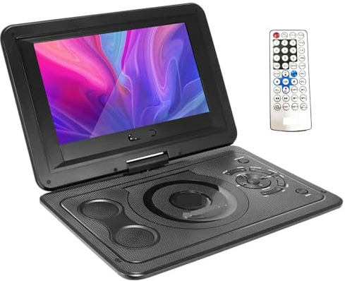KONGMM Lettore Dvd Lettore Dvd Portatile da 13,9 Pollici Porta USB Schermo Girevole con Rotazione di 270 Gradi